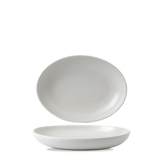Evo Pearl Deep Oval Plate