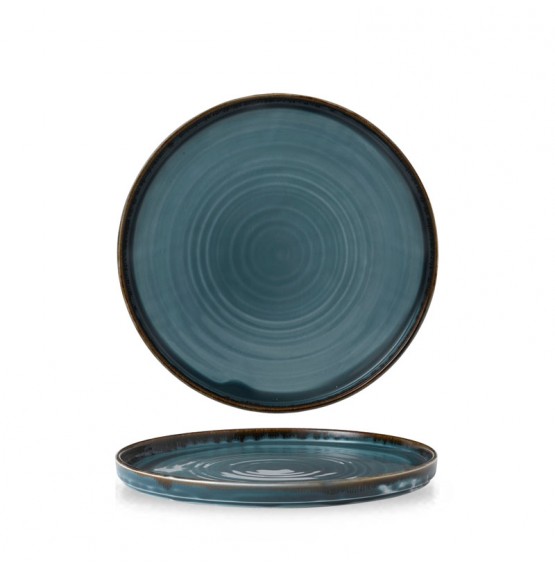 Harvest Blue Walled Plate