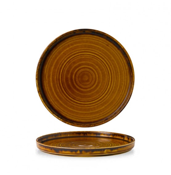 Harvest Brown Walled Plate