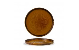 Harvest Brown Walled Plate