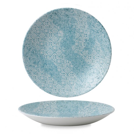 Med Tiles Aquamarine Deep Coupe Plate