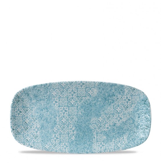 Med Tiles Aquamarine Chefs' Oblong Plate No 3