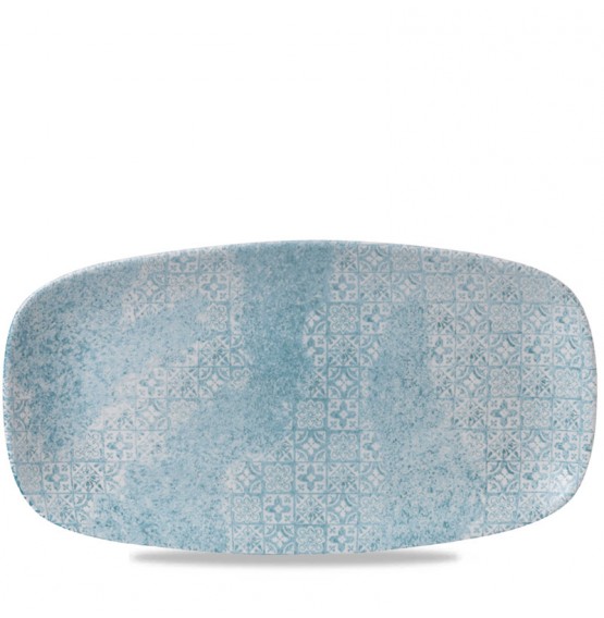 Med Tiles Aquamarine Chefs' Oblong Plate No 4