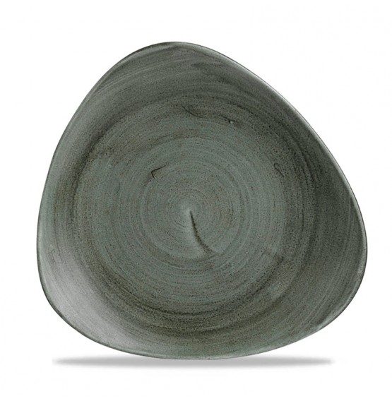 Patina Burnished Green Triangle Plate