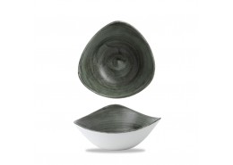 Patina Burnished Green Triangle Bowl