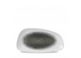 Raku Quartz Black Chefs' Geo Plate