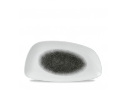 Raku Quartz Black Chefs' Geo Plate