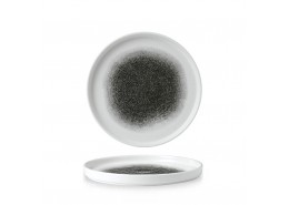 Raku Quartz Black Chefs' Walled Plate