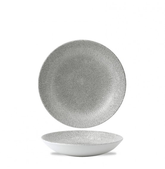 Raku Jasper Grey Coupe Bowl