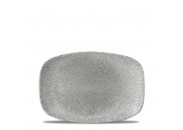 Raku Jasper Grey Chefs' Oblong Plate No 6