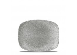Raku Jasper Grey Chefs' Oblong Plate No 7