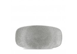 Raku Jasper Grey Chefs' Oblong Plate No 3