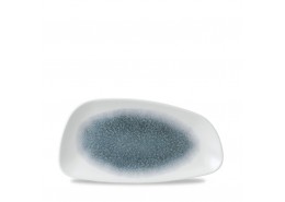 Raku Topaz Blue Chefs' Geo Plate