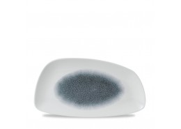 Raku Topaz Blue Chefs' Geo Plate