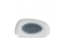 Raku Topaz Blue Chefs' Geo Plate