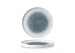 Raku Topaz Blue Chefs' Walled Plate