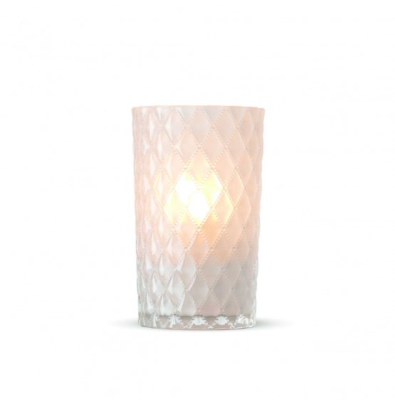 Harlequin Frosted Candle Holder