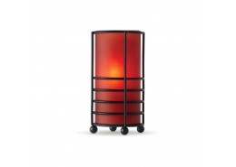 Hula Frosted Red Candle Holder