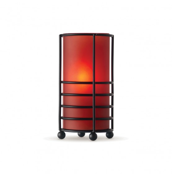 Hula Frosted Red Candle Holder
