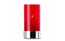 Crystal Red Candle Holder