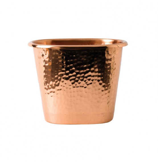 Solid Copper Bottle Holder Hammered