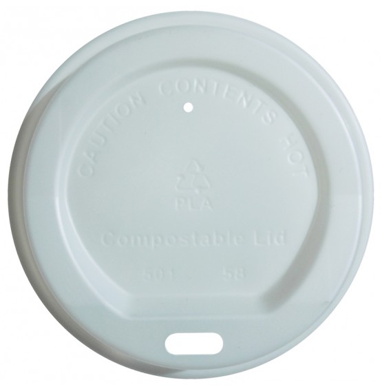 CPLA Coffee Cup Sip Lid White