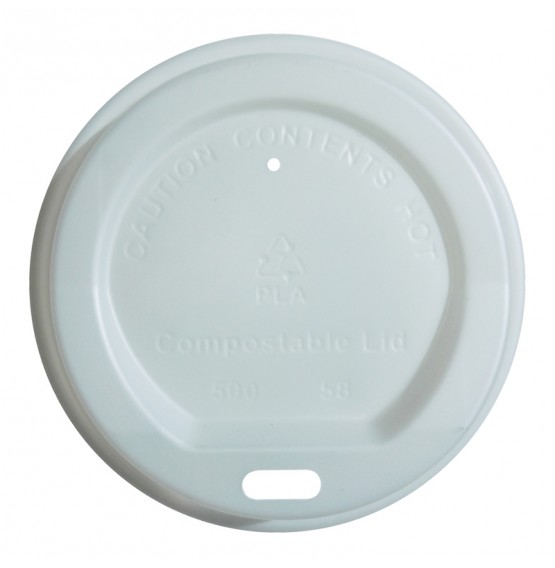 CPLA Coffee Cup Sip Lid White