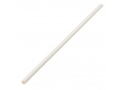 Solid White Paper Straw