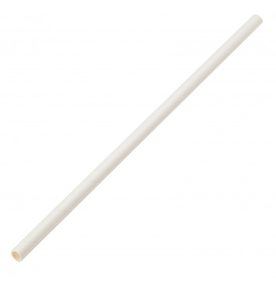 Solid White Paper Straw