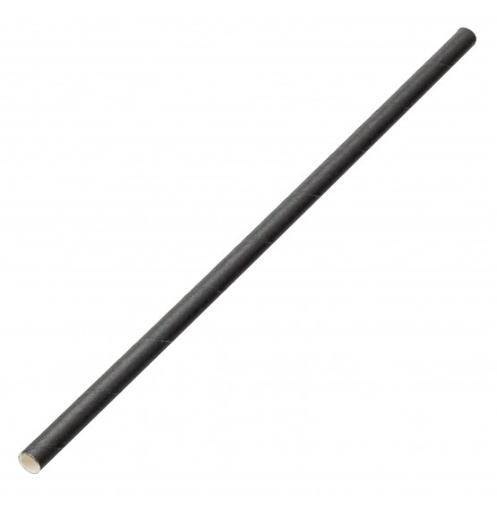 Solid Black Paper Straw
