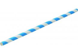 Blue Striped Paper Straw (Box 250)
