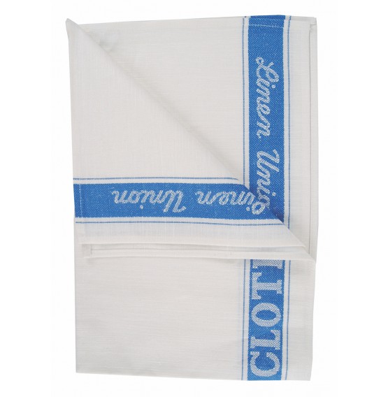 Linen Glass Cloth Blue/White