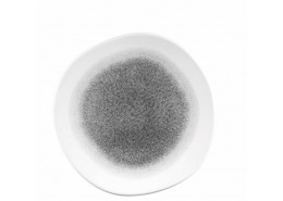 Raku Quartz Black Organic Round Plate