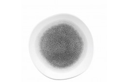 Raku Quartz Black Organic Round Plate