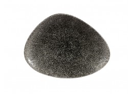 Raku Quartz Black Chefs' Triangle Plate