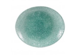 Raku Jade Green Oval Coupe Plate