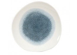 Raku Topaz Blue Organic Round Plate