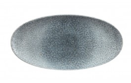 Raku Topaz Blue Chefs' Oval Plate