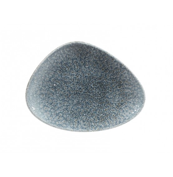 Raku Topaz Blue Chefs' Triangle Plate