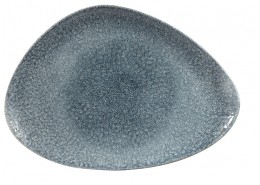 Raku Topaz Blue Chefs' Triangle Plate