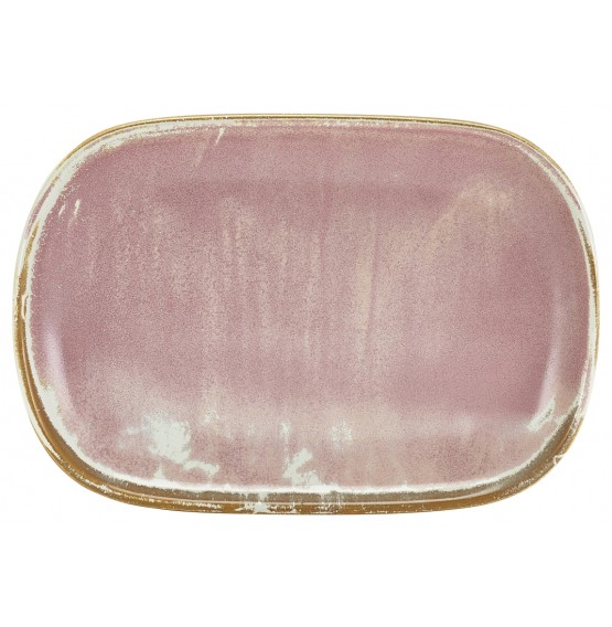 Terra Porcelain Rose Rectangular Plate