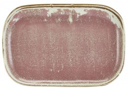 Terra Porcelain Rose Rectangular Plate