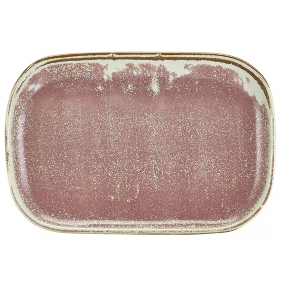 Terra Porcelain Rose Rectangular Plate
