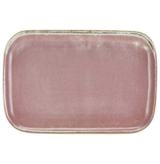 Terra Porcelain Rose Rectangular Plate