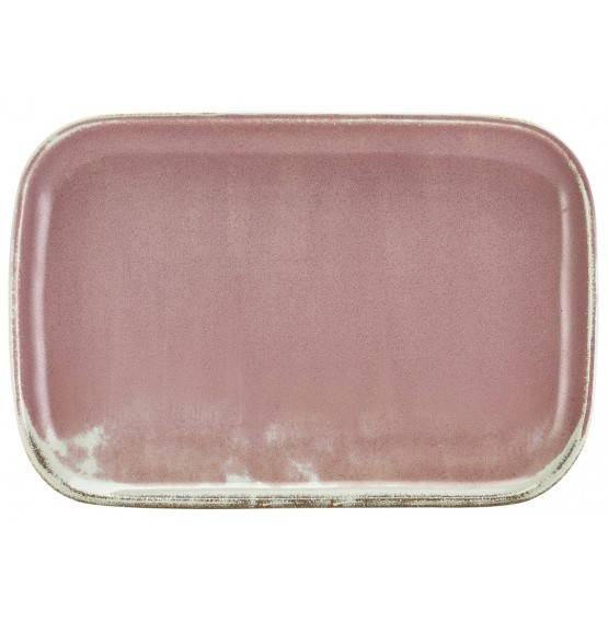 Terra Porcelain Rose Rectangular Plate