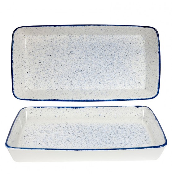 Stonecast Hints Indigo Blue Rectangular Baking Dish