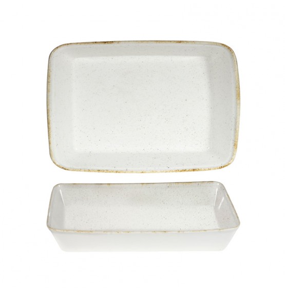 Stonecast Hints Barley White Rectangular Baking Dish