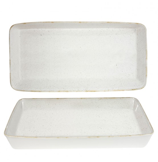 Stonecast Hints Barley White Rectangular Baking Dish