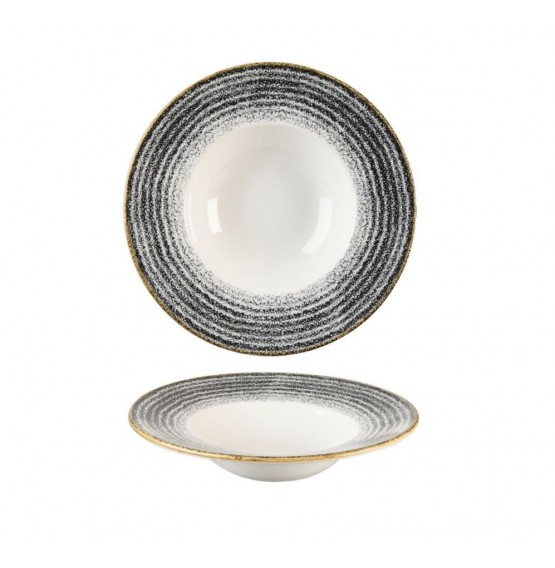 Homespun  Charcoal Black Wide Rim Bowl