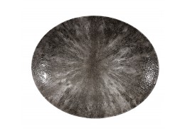 Stone Quartz Black Oval Coupe Plate